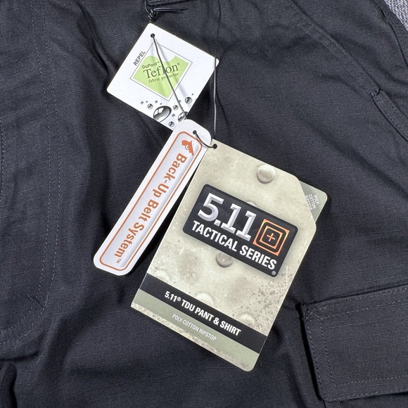 5.11 Tactical Men's Pants Ripstop TDU Relaxed Fit XL Black 74003 - Picture 3 of 16